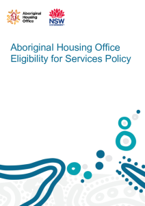 Eligibility for Services Policy | Aboriginal Housing Office